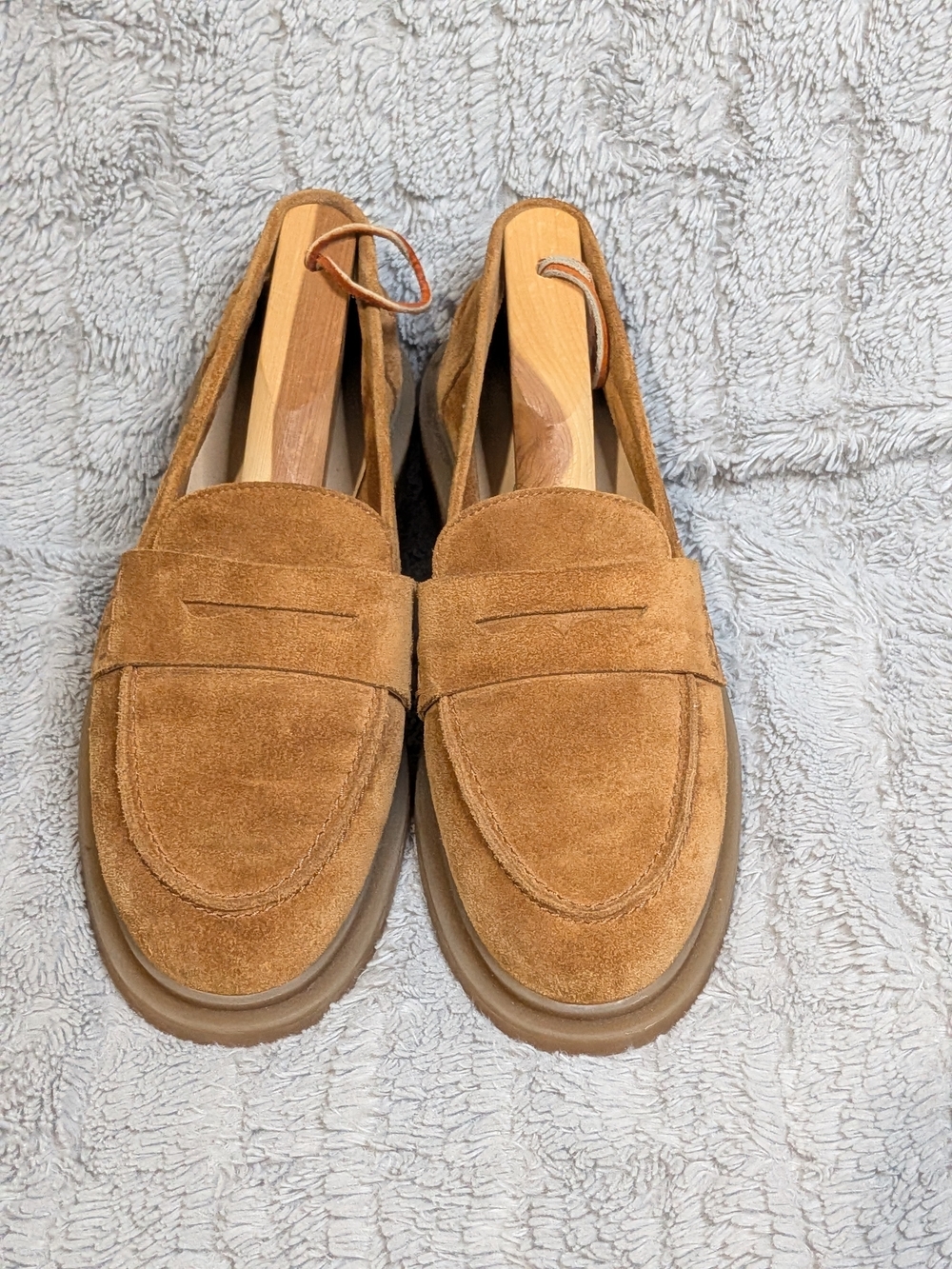 Free People Women's Suede Loafers in Camel Size 40